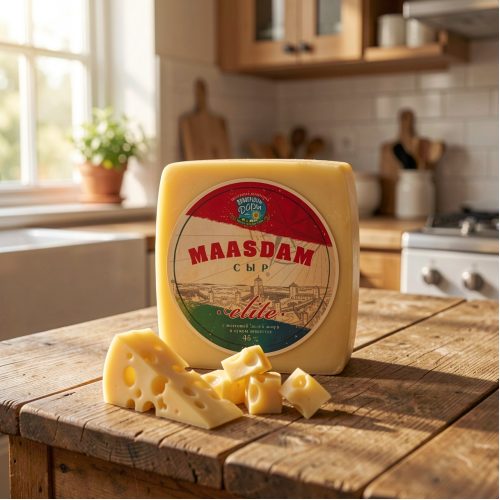 Сыр Николаевские сыроварни Маасдам 45%, 1 кг