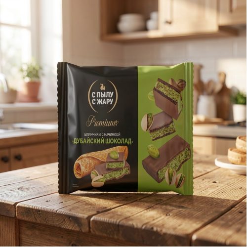Блинчики С Пылу с Жару Premium с начинкой Дубайский шоколад, 240 г