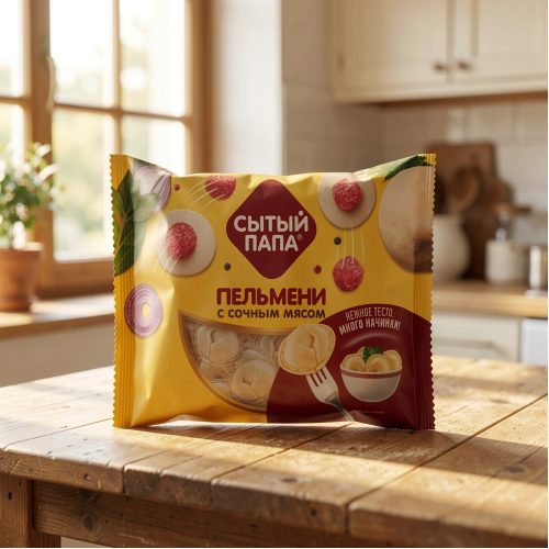 Пельмени Сытый Папа с сочным мясом, 700 г