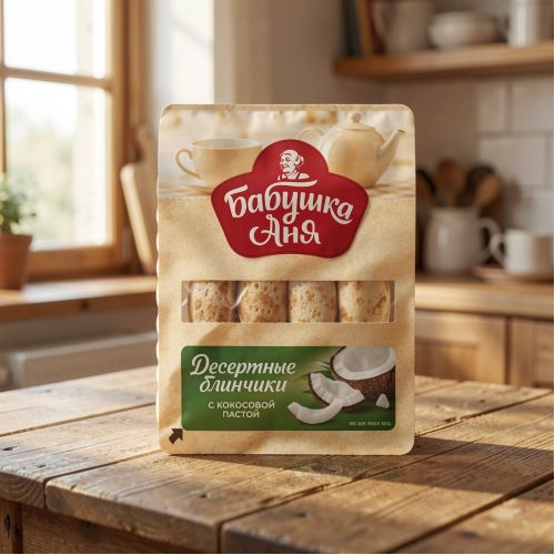 Блинчики Бабушка Аня десертные с пастой кокосовой, 240 г