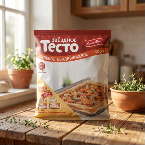 Тесто слоёное бездрожжевое, 500 г