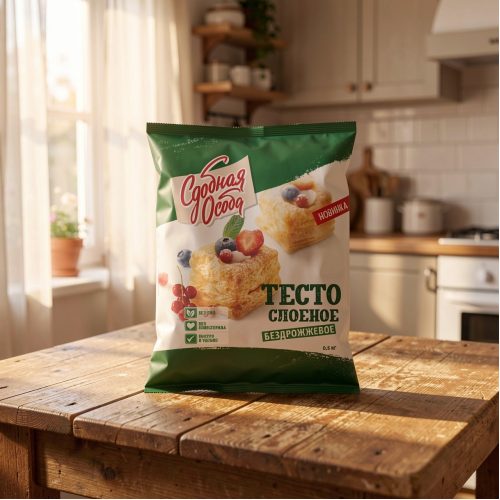 Тесто слоёное бездрожжевое Особое, 0.5 кг