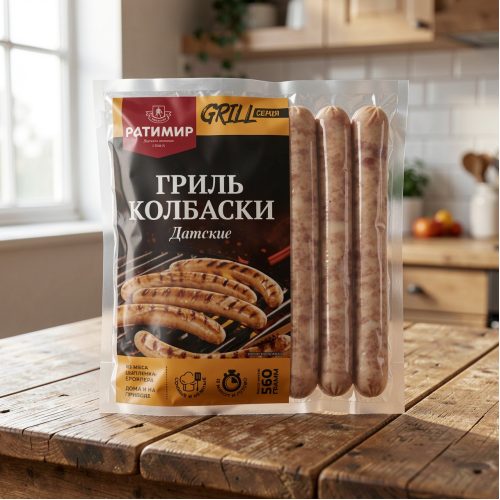 Колбаски-гриль из индейки Датские, 1 кг