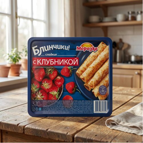 Блинчики Морозко с клубникой, 370 г