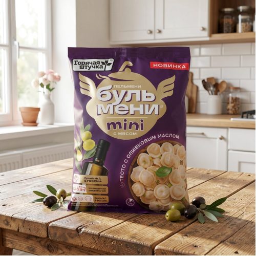 Пельмени Бульмени мини с мясом и оливковым маслом, 700 г