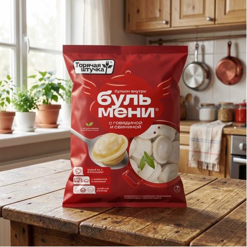 Пельмени Бульмени с говядиной и свининой наваристые, 2.7 кг