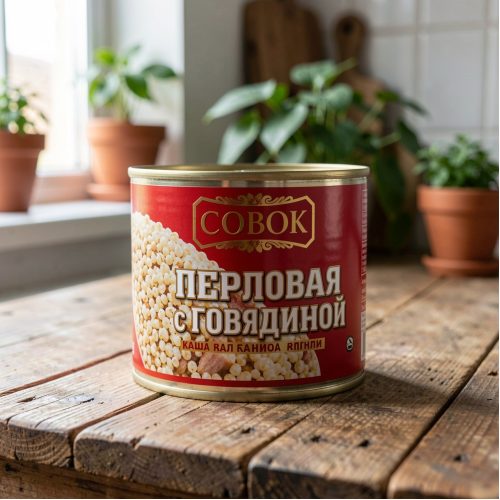 Каша перловая Мясной гурман со свининой ГОСТ, 325 г