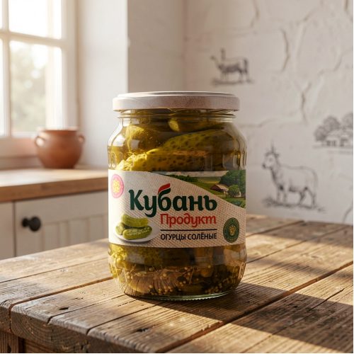 Огурцы солёные Кубань Продукт, 680 г