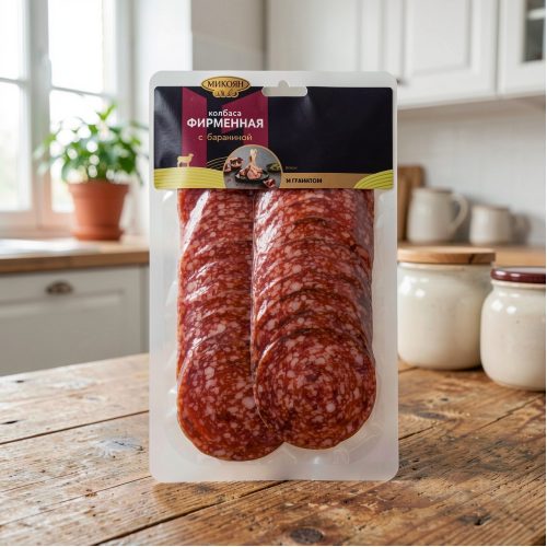 Колбаса Фирменная с бараниной и душистым перцем, сырокопчёная, 80 г