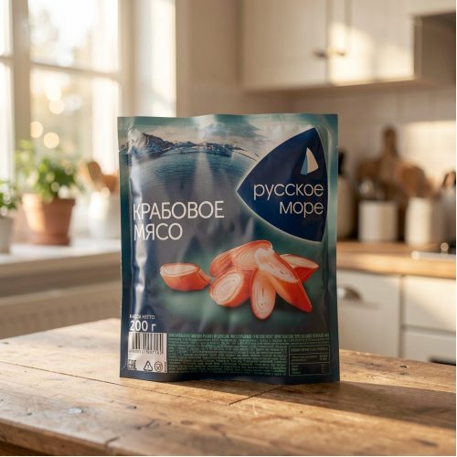 Мясо крабовое Русское море охлаждённое, 200 г