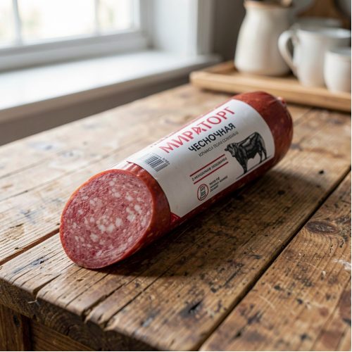 Колбаса Чесночная, полукопчёная, 250 г