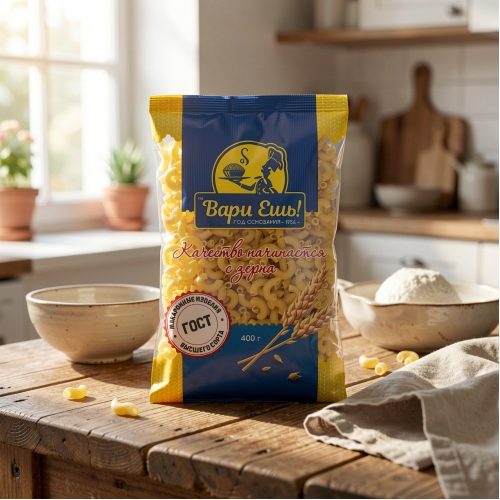 Макароны Вари Ешь, рожки мелкие, 900 г