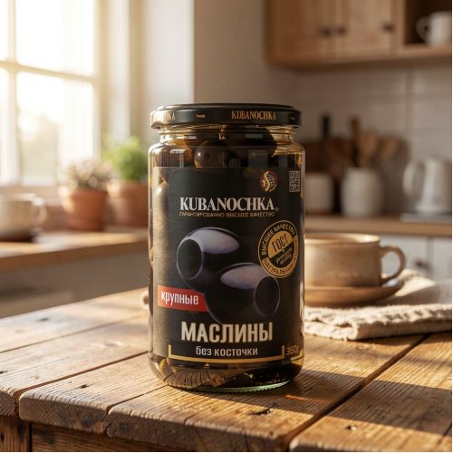 Маслины без косточки Кубаночка в заливке, 360 г