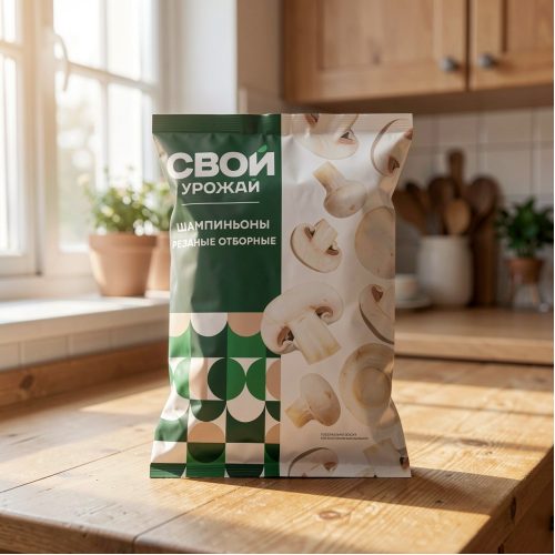 Грибы Свой урожай Шампиньоны резанные, 300 г