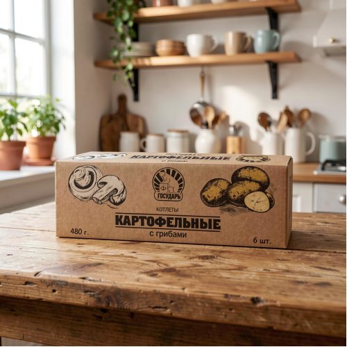 Котлеты картофельные с грибами, 480 г