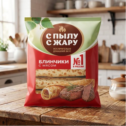 Блинчики С Пылу с Жару с мясом, 6 кг