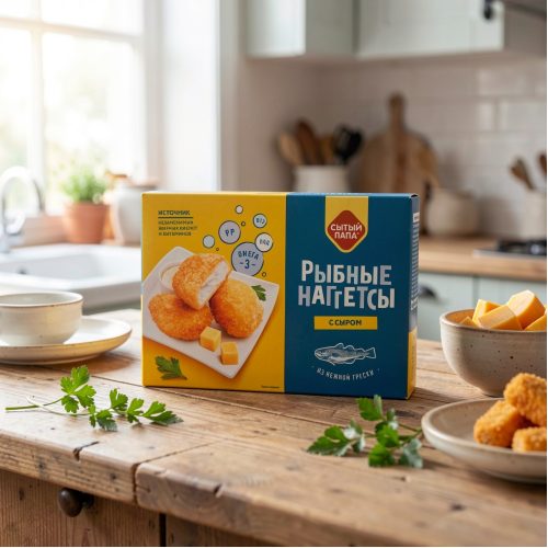 Наггетсы СП рыбные тресковые с сыром, 250 г