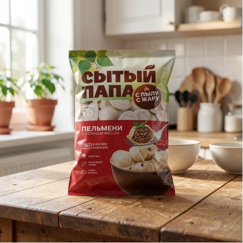 Пельмени Сытый Папа с сочным мясом, 5 кг