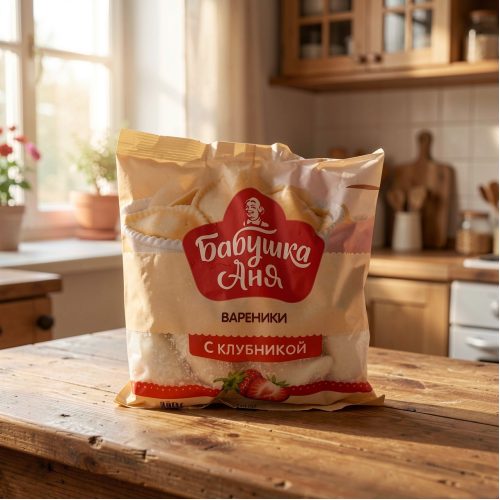 Вареники Бабушка Аня с клубникой, 430 г
