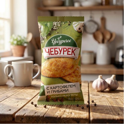 Чебурек с картофелем и грибами, 125 г