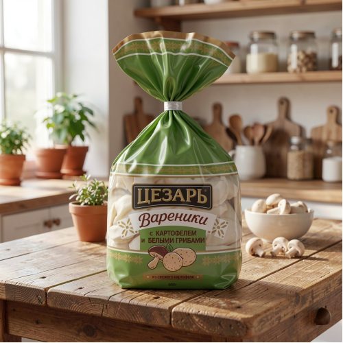 Вареники Цезарь с картофелем и белыми грибами, 600 г