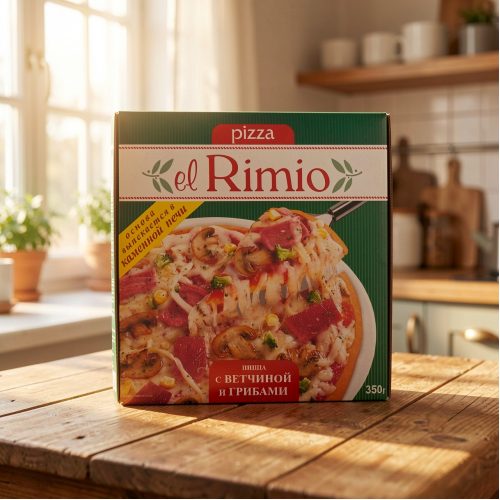 Пицца Римио с ветчиной и грибами, 350 г