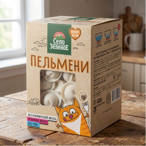 Пельмени Село Зелёное Сочные со сливочным маслом, 400 г