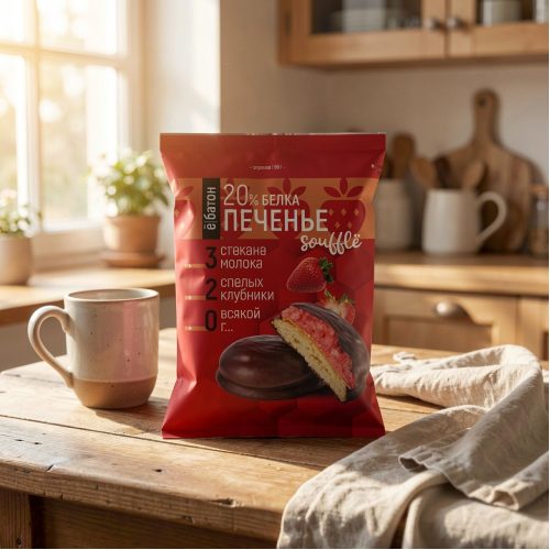 Батончик Ёбатон со вкусом клубники, 50г