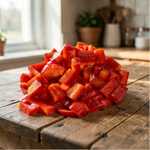 Перец красный кубики, Узбекистан, 1 кг