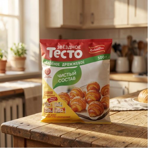 Тесто Fazer звёздное слоёное дрожжевое, 500 г