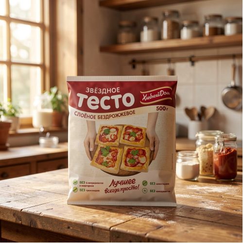 Тесто Fazer слоёное бездрожжевое весовое, 500 г