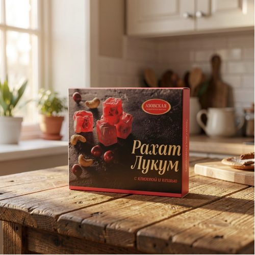 Рахат-лукум Азовская КФ с клюквой и кешью, 160г