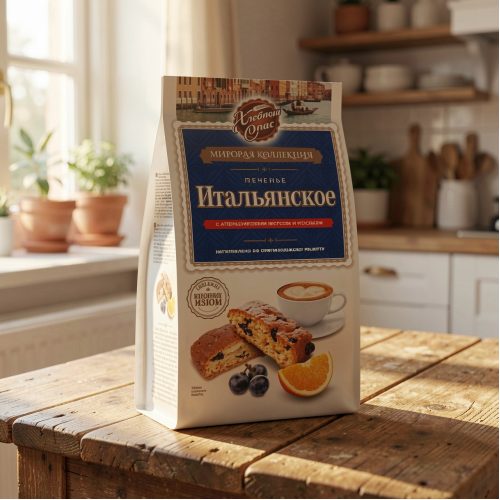 Печенье сдобное Диал-К итальянское с апельсиновым вкусом и изюмом, 230г