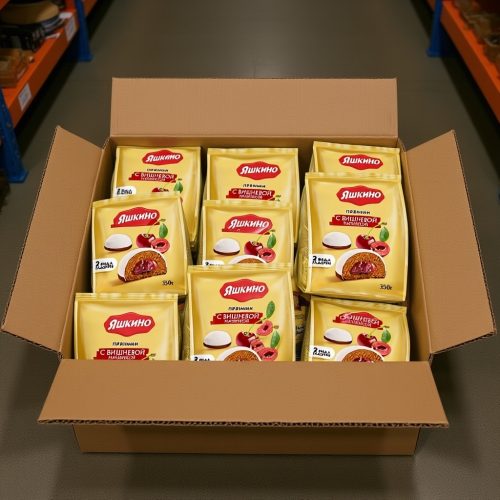 Пряники КДВ Яшкино с вишнёвым начинкой, 350г