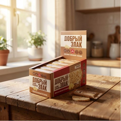 Батончик мультизлаковый Конфитой Добрый Злак с белым шоколадом, 19г