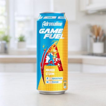 Энергетик Adrenaline (Адреналин) Rush Game Fuel манго, синий, 0.45 л