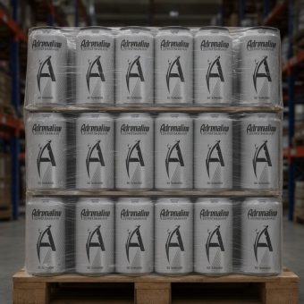 Энергетик Adrenaline (Адреналин) Zero Sugar, серебристый, 0.449 л