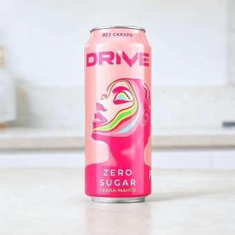 Энергетик Drive Me (Драйв Ми) zero sugar гуава манго, розовый, 0.449 л
