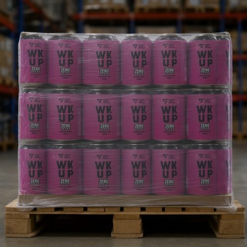 Энергетик Fitness Food Factory (Фитнес Фуд Фэктори) WK UP малина мята без сахара, розовый, 0.45 л