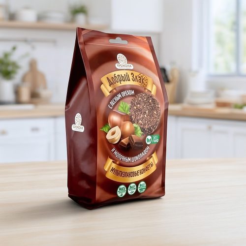 Конфеты Конфитой Добрый злак мультизлаковые с лесным орехом и молочным шоколадом, 2кг