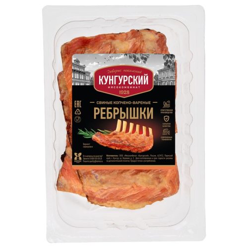 Ребрышки свиные, копчёно-варёные