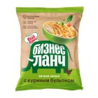 Лапша яичная Бизнес Ланч с куриным бульоном, 45 г