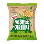 Лапша яичная Бизнес Ланч с куриным бульоном, 45 г