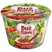 Лапша Биг Ланч с ароматной говядиной грибами и зеленью, 65 г