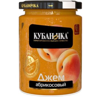 Джем абрикосовый Кубаночка, 300 г