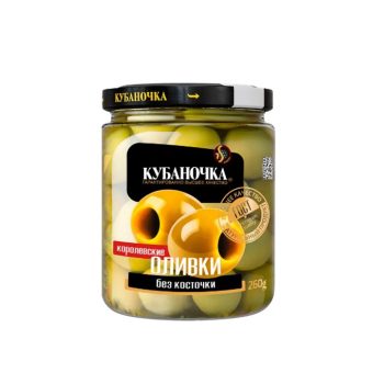 Оливки Кубаночка королевские без косточки в заливке, 260 г