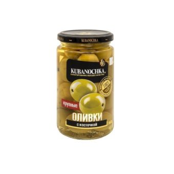 Оливки Кубаночка крупные без косточки в заливке, 360 г