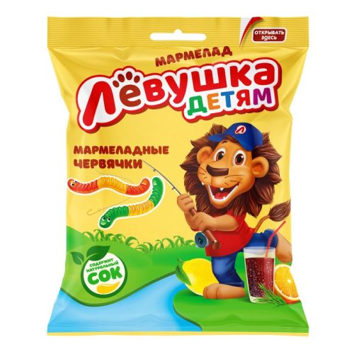Мармелад жевательный Левушка червячки, 70 г