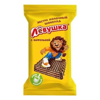 Шоколад экстра-молочный Левушка с вафлями, 27.5 г