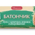 Батончик нуга Мишкино с цукатами ананаса глазированный, 50 г